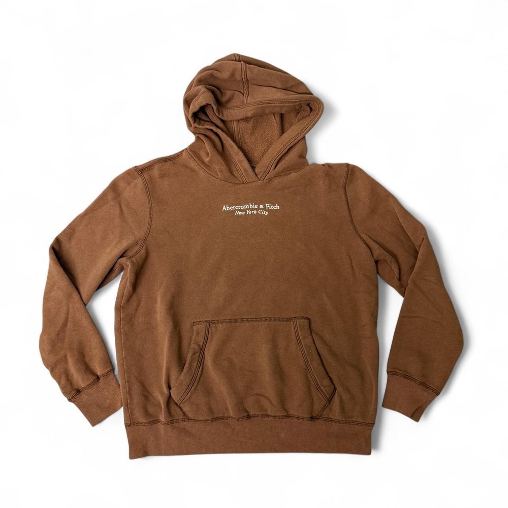 Y2K Abercrombie & Fitch New York City brown hoodie, fits women's XS Size: 15/16‎